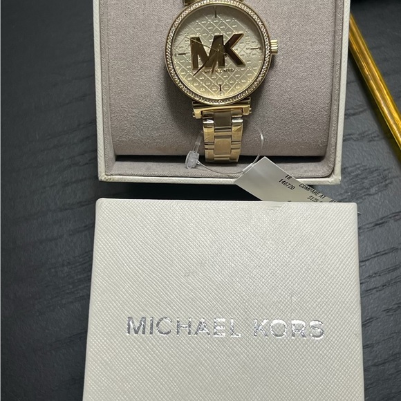 Michael Kors Gold-Tone Logo Watch